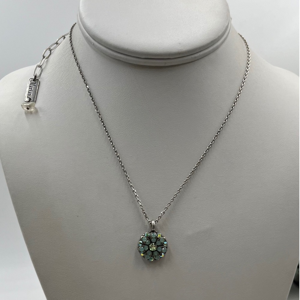 Mariana Guardian Angel Collection Green 5212  Pacific White Opal Clear Necklace